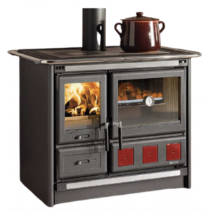 Cuisinière à Bois Rosa XXL Noir Anthracite 10kW