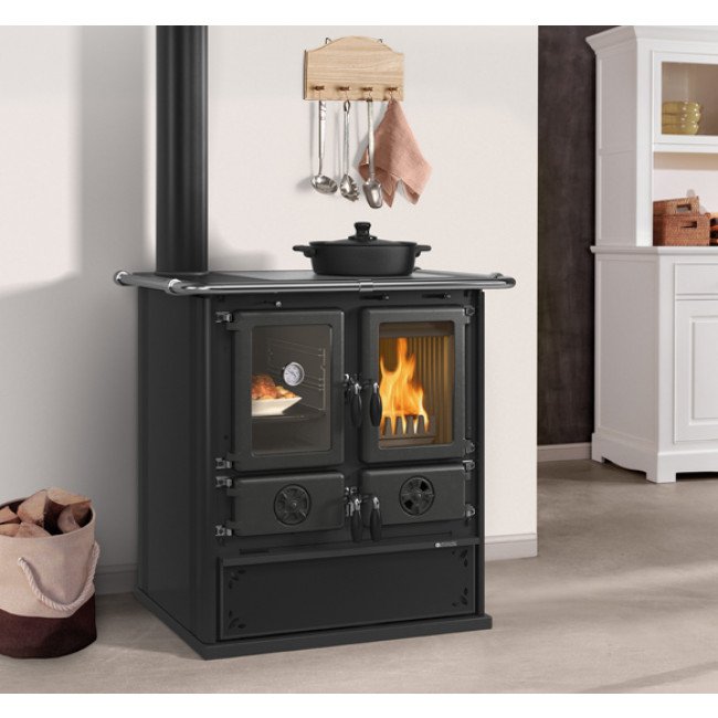 Cuisinière à bois Rosetta Sinistra Steel 8kW – Image 4