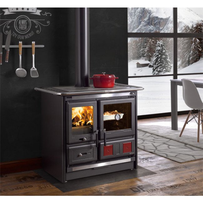 Cuisinière à bois Rosa L Noir anthracite 10kW – Image 3