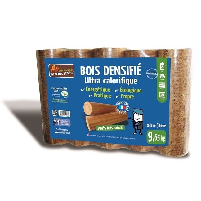 Bois densifié WOODSTOCK “QP” – 2 Palettes de 104 packs de 9.65 kg – Image 2