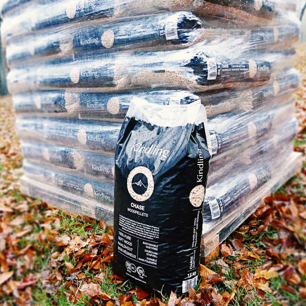 PELLETS KINDLING CHASE – 100% bois résineux 72 sacs – Image 2