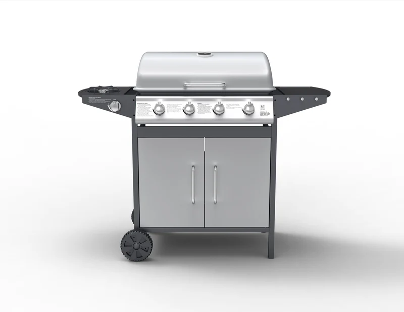 Bibin - Barbecue à gaz 4 bruleurs avec ustensiles offerts