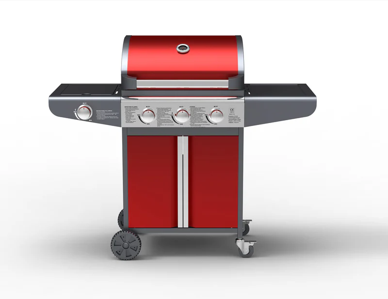 Barbecue à gaz 3 + 1 brûleurs et ustensiles NEVES