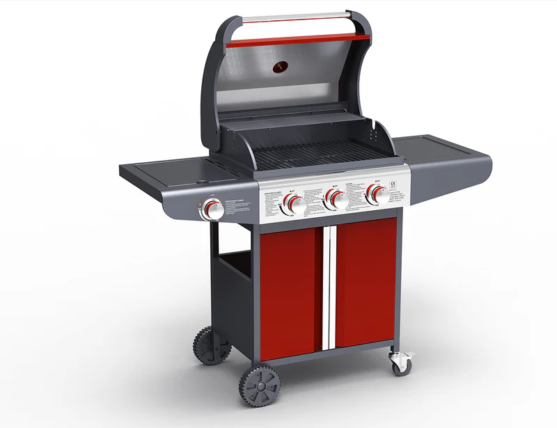 Barbecue à gaz 3 + 1 brûleurs et ustensiles NEVES – Image 9