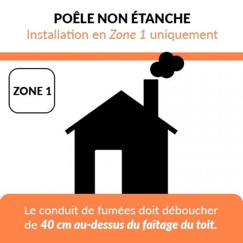 Poêle à granulés MODERNA SMART 8.7 kW rond bordeaux – Image 2