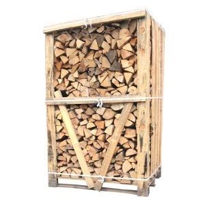 Caisse bois de chauffage blanchi charme ultra sec