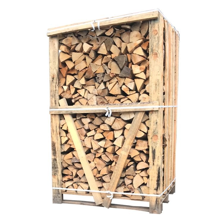 Caisse bois de chauffage blanchi charme ultra sec