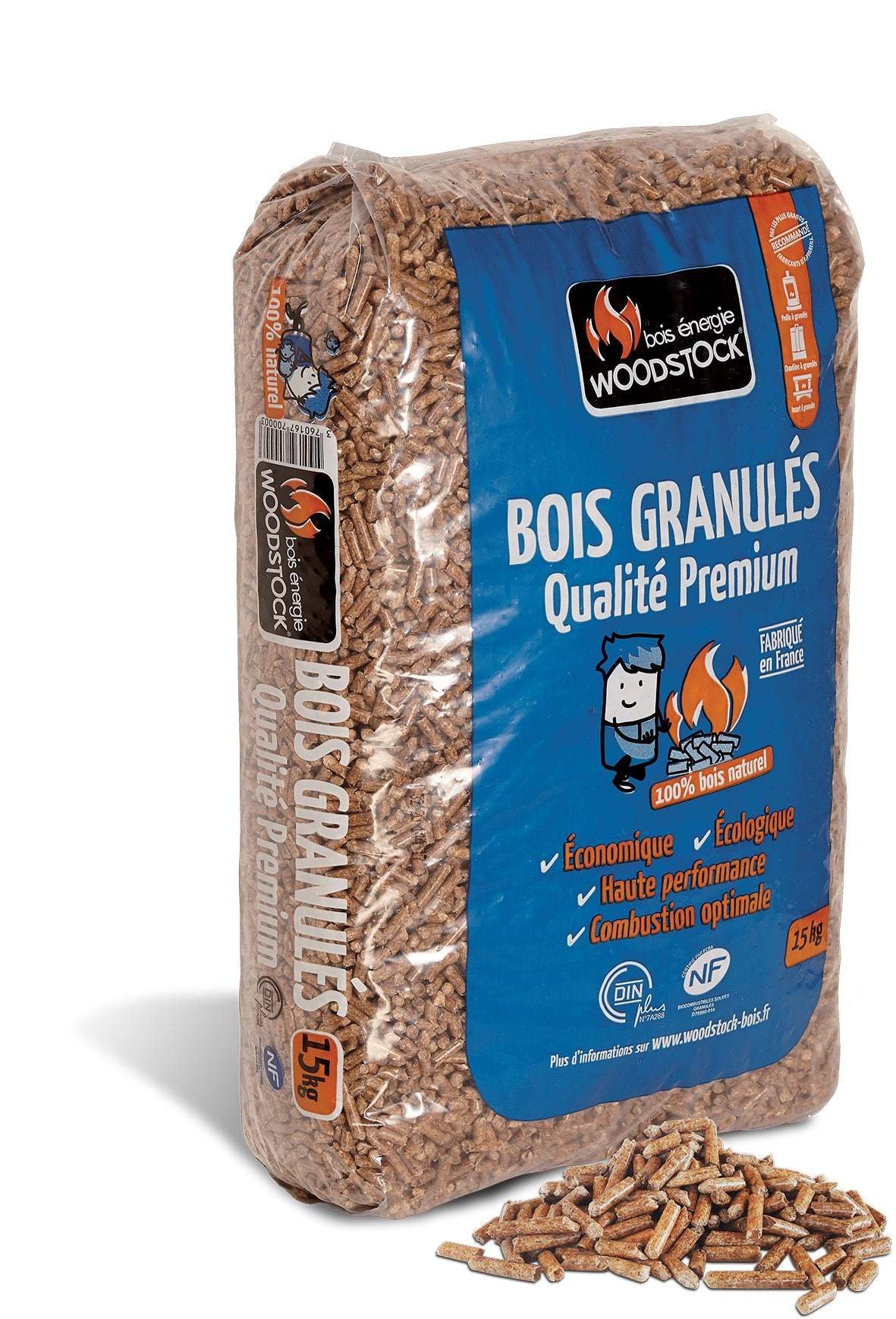 Granulés de Bois WOODSTOCK qualité Premium – 2 Palettes de 66 sacs de 15 kg – Image 3