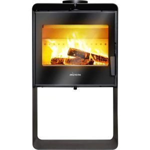 Poêle à bois en acier « Boree  » – 80 x 50 x 42,5 cm – 6 à 10 KW – Noir