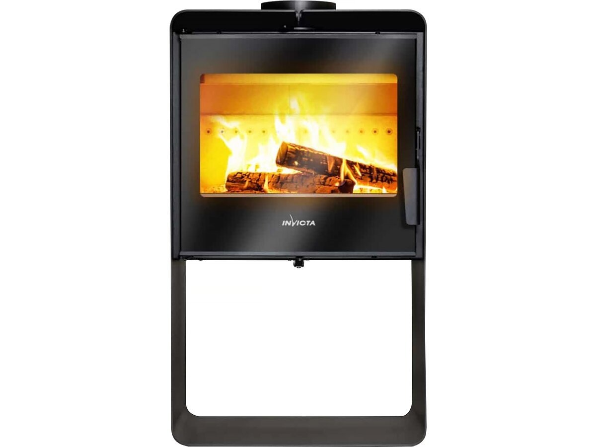 Poêle à bois en acier « Boree  » – 80 x 50 x 42,5 cm – 6 à 10 KW – Noir