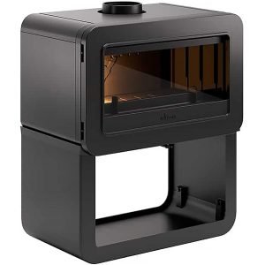 Poêle à Bois Fonte  » Wilson  » sur Banc raccordable – 8kW