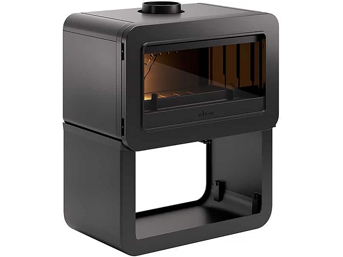 Poêle à Bois Fonte  » Wilson  » sur Banc raccordable – 8kW