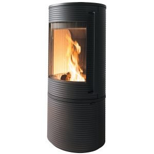 Poêle à bois en fonte « Altara » – Raccordable – Anthracite