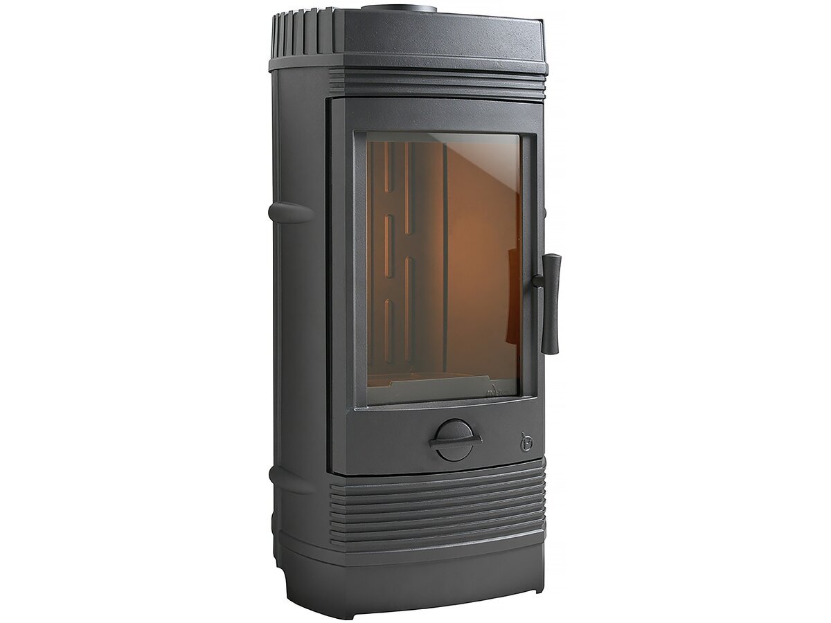 Poêle Fonte « Gomont » – 55 x 44,75 113 cm – 12 kW – Anthracite