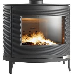 Poêle à bois en fonte « Kaori » – 75,4 x 40,4 x 74 cm – 9kW – Anthracite