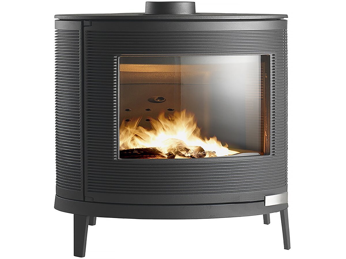 Poêle à bois en fonte « Kaori » – 75,4 x 40,4 x 74 cm – 9kW – Anthracite