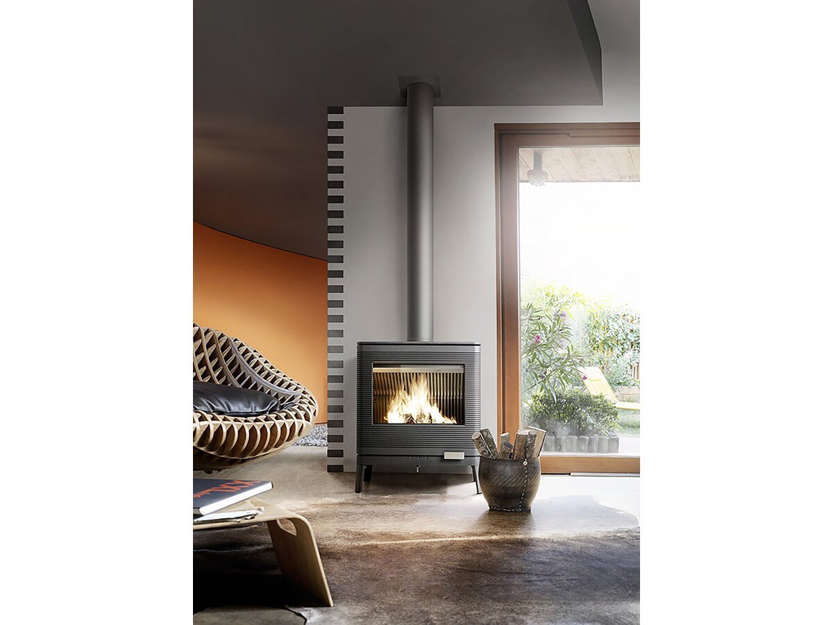 Poêle à bois en fonte "Kazan" 9 kW - Anthracite – Image 2