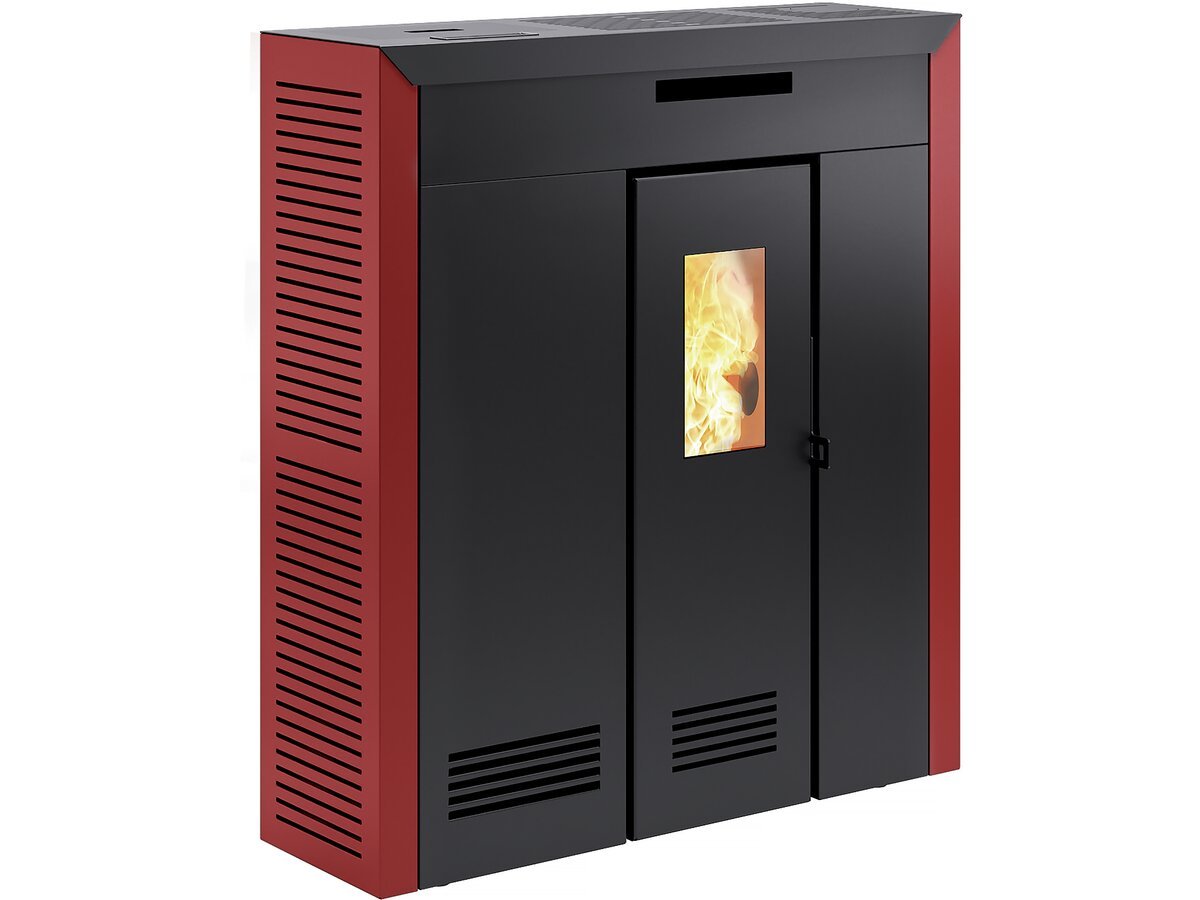 Poêle à granulés « Daglan Slim 9  » Rouge