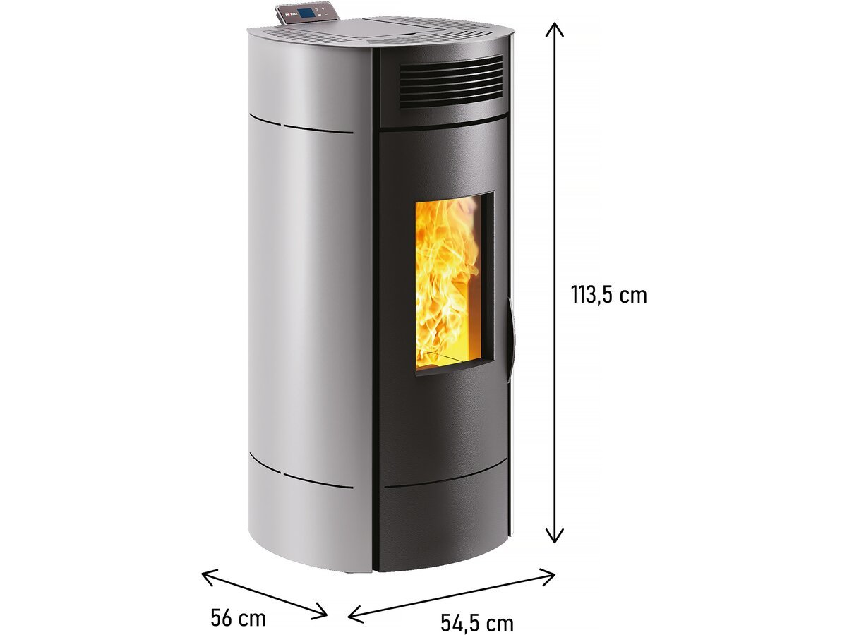 Poêle à Granulés "Lodi 8 " étanche - 3,1 à 8 kW - Wifi - Gris – Image 3